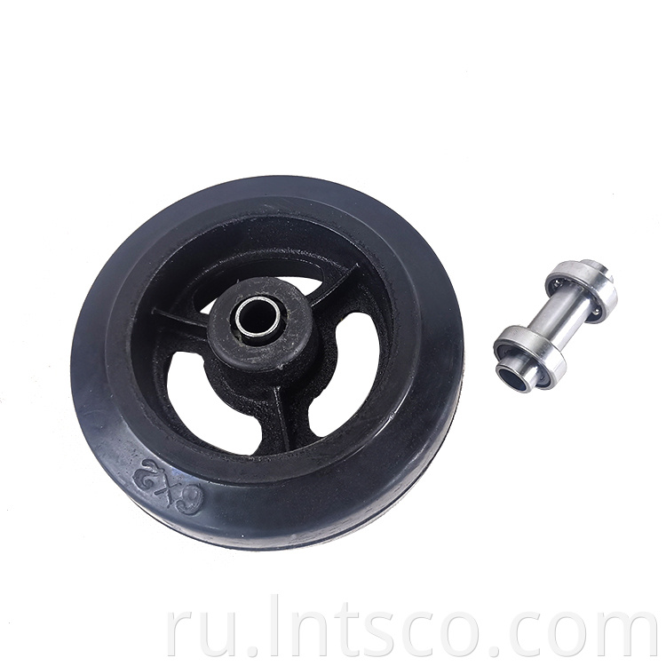 Rubber on Cast Iron Wheel